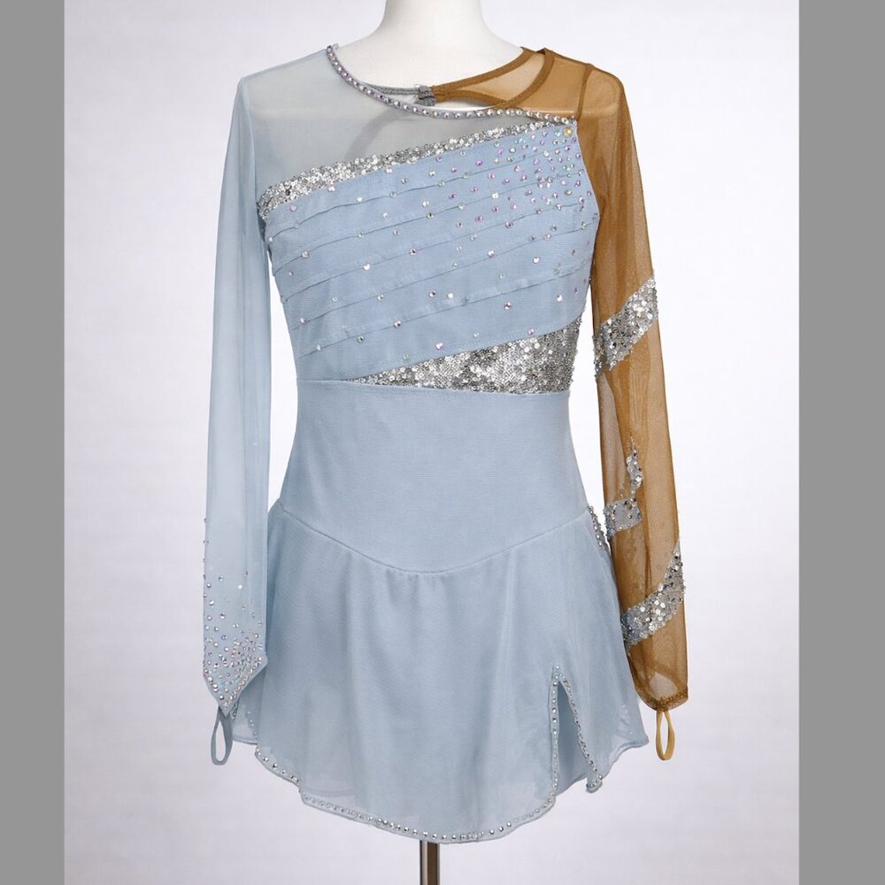 Sharene Designs Figure Skating Dress #77-20 Ice Blue Girls Medium